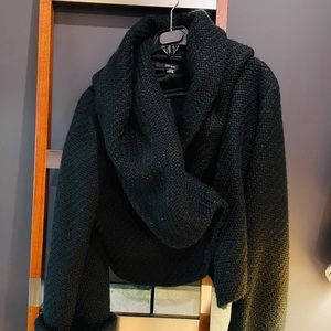 Zara wool cropped hoodie coat